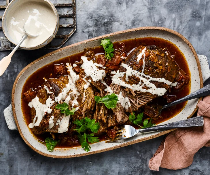 Moroccan pulled beef