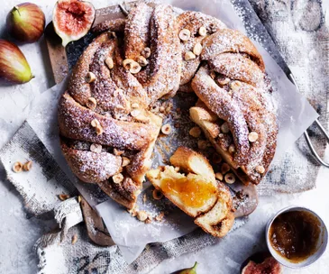 Citrus hazelnut bread twist