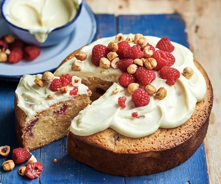 White Chocolate and Raspberry Mud Cake