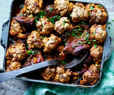 Lamb stew with rosemary dumplings