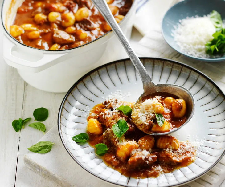 Oregano Lamb Stew with Gnocci