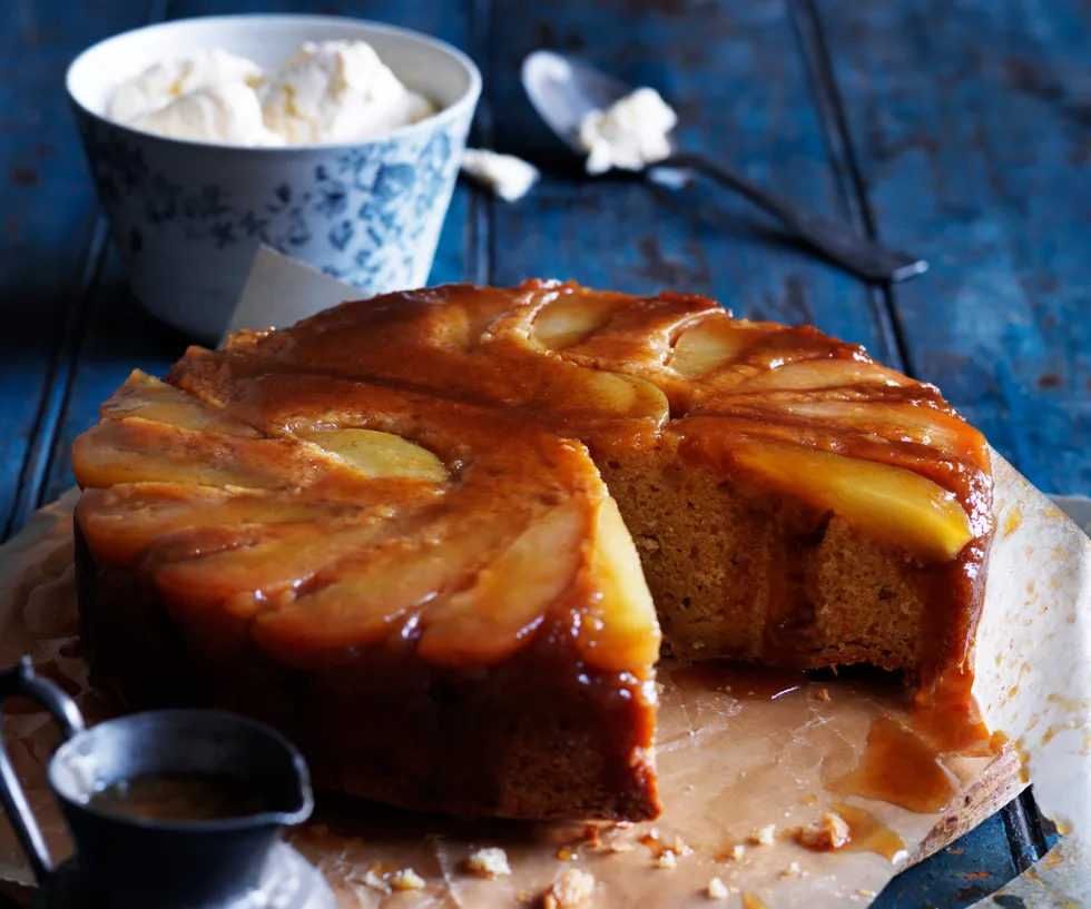 pear & ginger upside-down cake