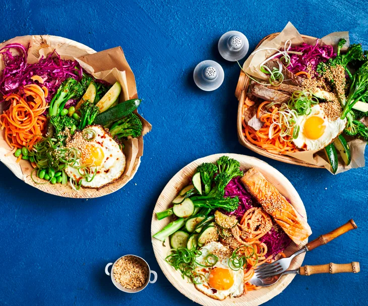 Teriyaki poke bowls