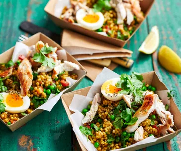 Pearl couscous ‘kedgeree’