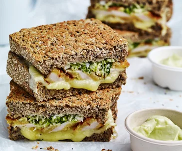 Japanese chicken schnitzel toasties