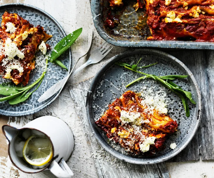 Spinach, cheese and potato cannelloni