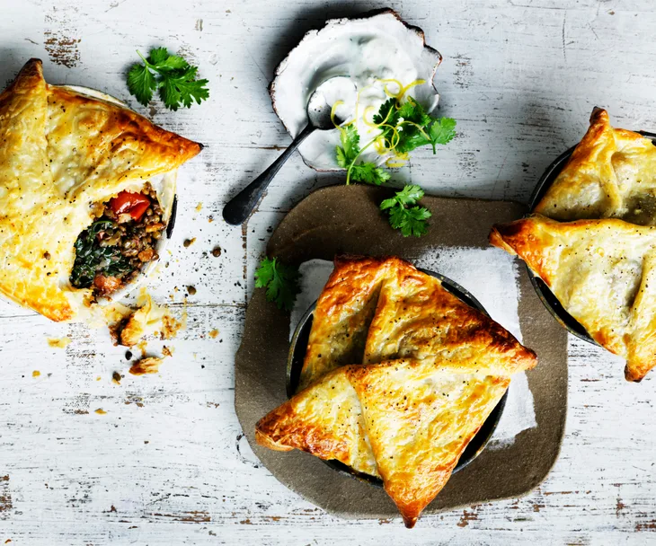 Spiced lentil and kumara pies