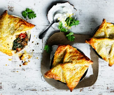 Spiced lentil and kumara pies