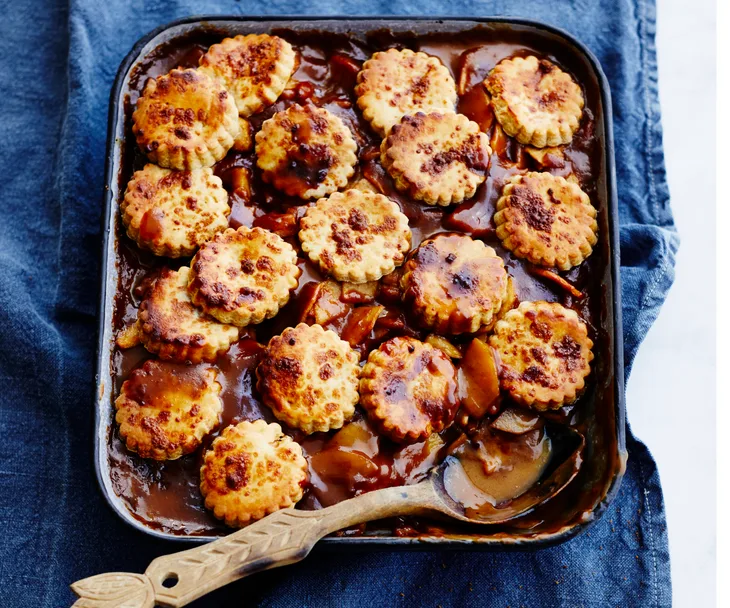 Ginger and pear cobbler