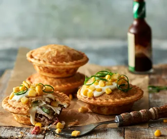 Make smoky chicken and corn pies in your pie maker
