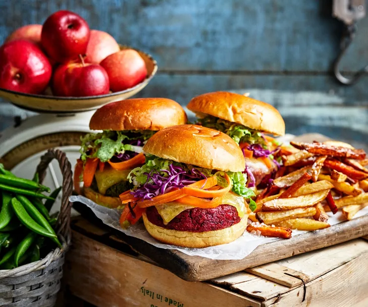 Vegie burgers two ways