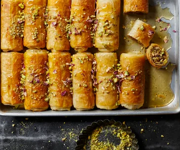You can make baklava rolls in your sausage roll maker