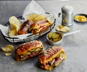 Cheeseburger rolls in sausage roll maker