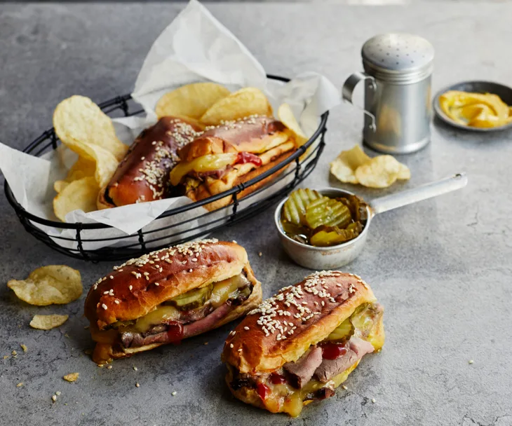 Cheeseburger rolls in sausage roll maker