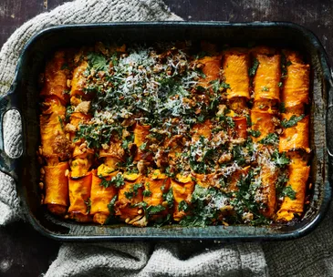 Sweet potato cannelloni