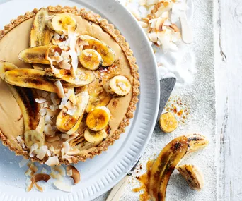 This coconut banoffee tart is one of our easy desserts