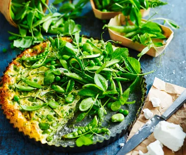 Pea and zucchini frittata
