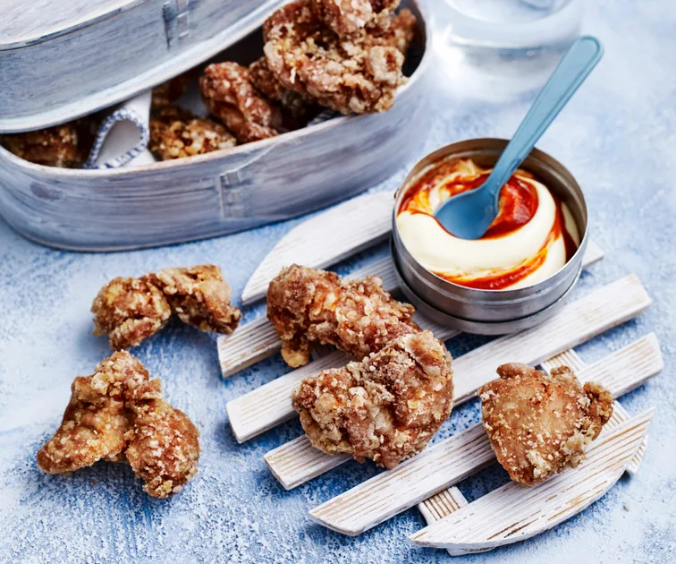 Karaage Chicken with Sriracha Mayonnaise