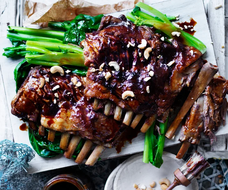 Chinese-style sticky lamb ribs