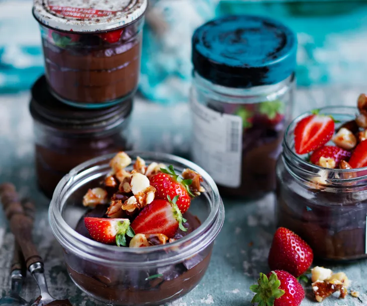 Avocado and banana chocolate mousse