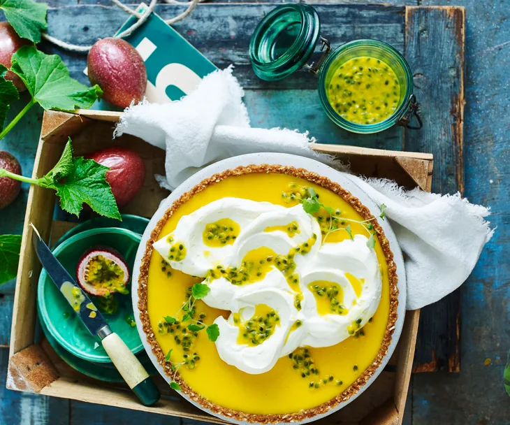 Passionfruit and ginger curd tart