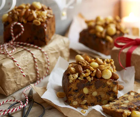 Nutty choc-chip boiled fruit cakes