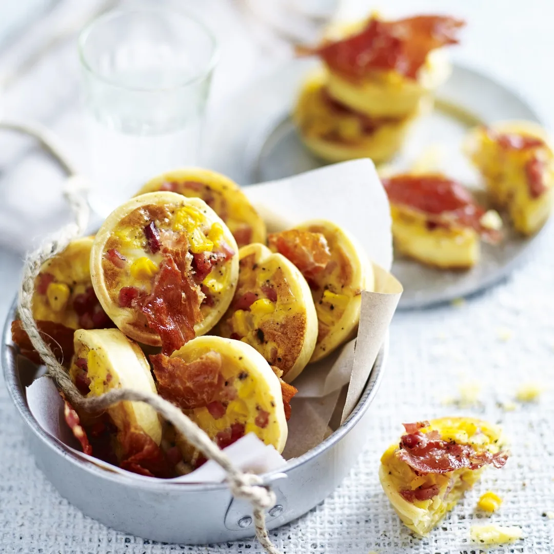 mini quiches in a bowl