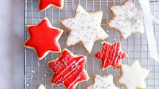 Decorated christmas cookies