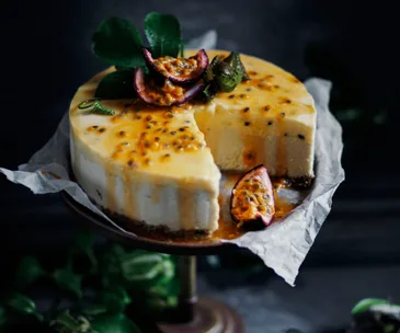 Cauliflower and passionfruit ice-cream cake