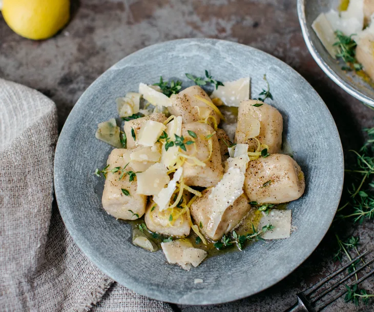 Parsnip gnocchi with nutmeg and thyme butter