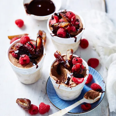 Dark chocolate and ricotta mousse