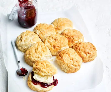 Air fryer lemon curd scones