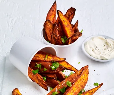 Air fryer Cajun sweet potato wedges