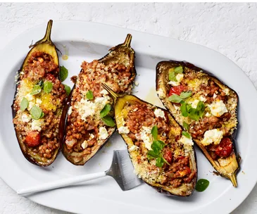 How to make lentil-stuffed eggplant in your air fryer