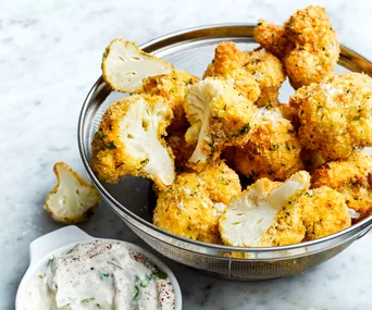 Air fryer fried cauliflower with sumac