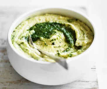 cheesy pesto polenta