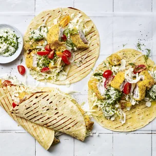 air fryer crumbed fish tacos