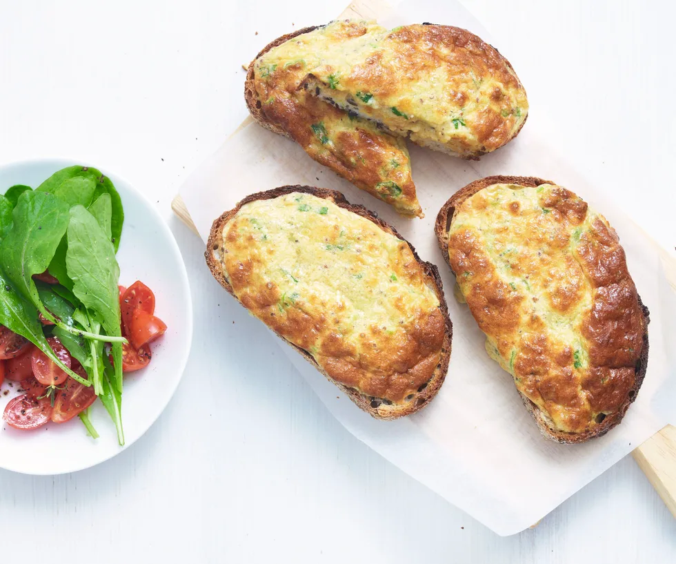 welsh rarebit soufflé toasts