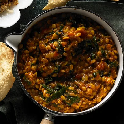 Slow cooker silverbeet dhal