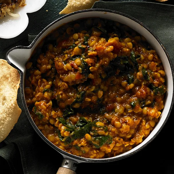 slow cooker dhal in a saucepan