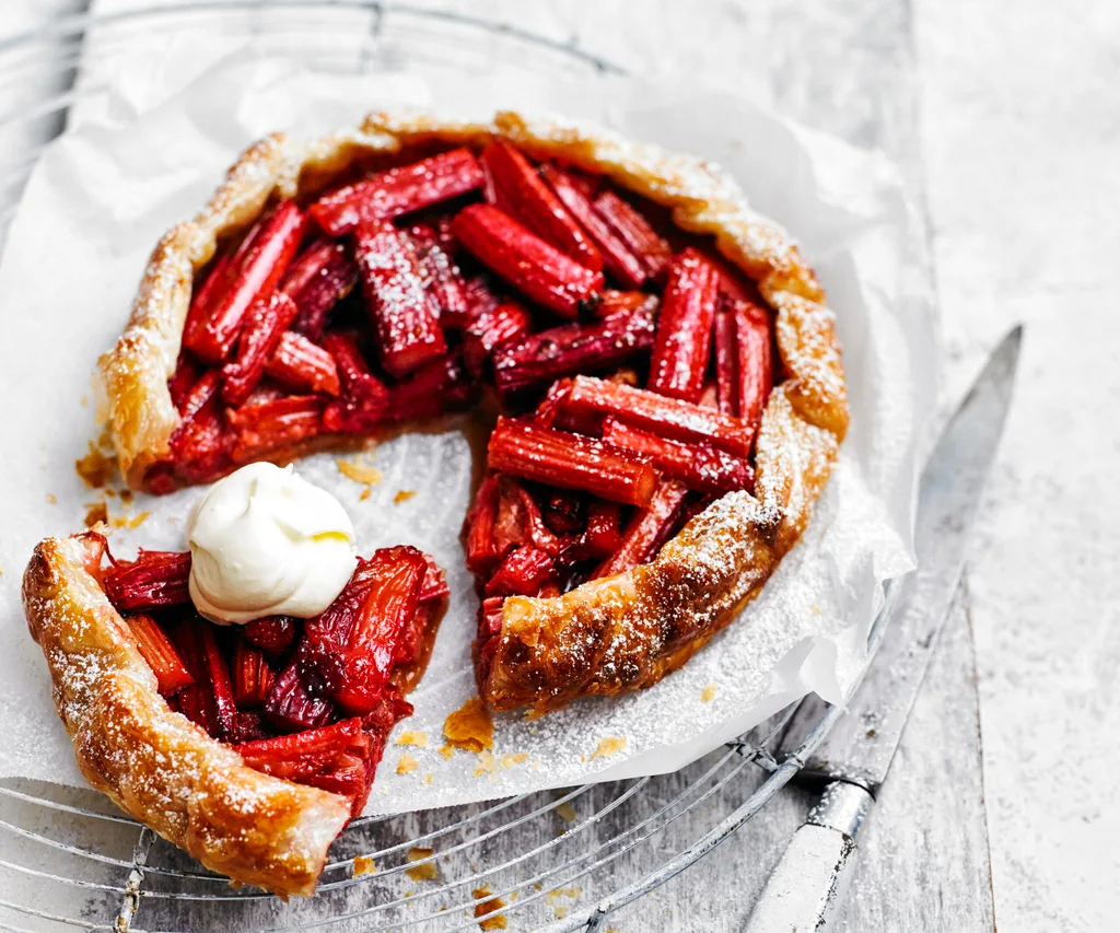 rhubarb galette