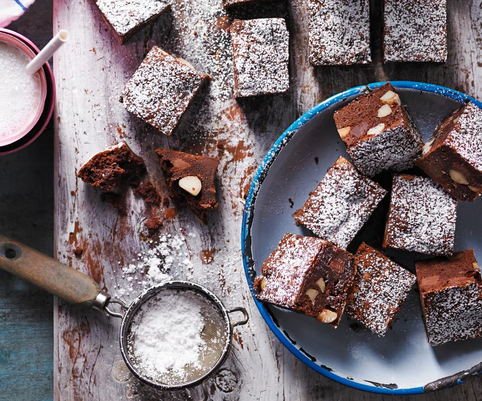 Over-the-top chocolate and macadamia brownies