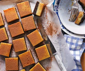 Double caramel slice