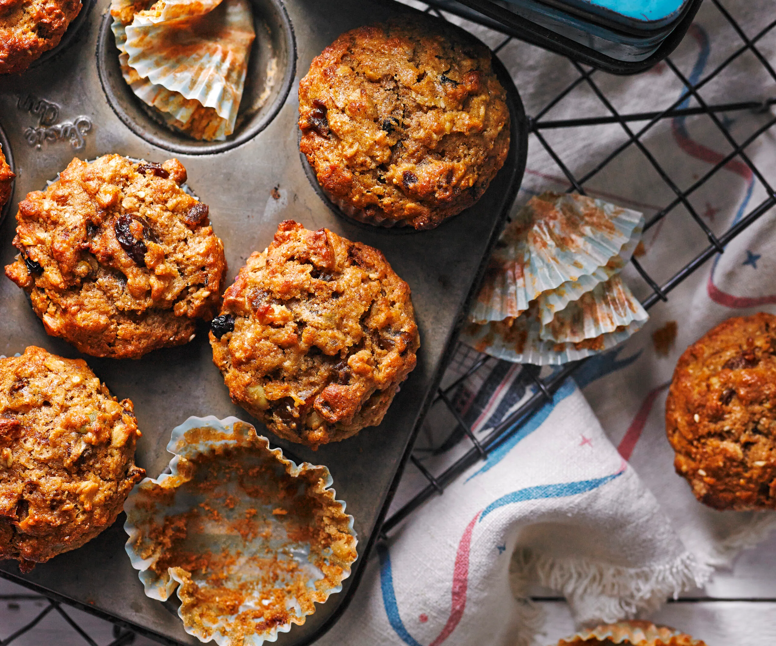 overnight date and muesli muffins