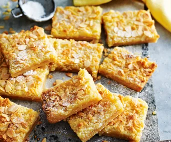 Lemon butter almond slice