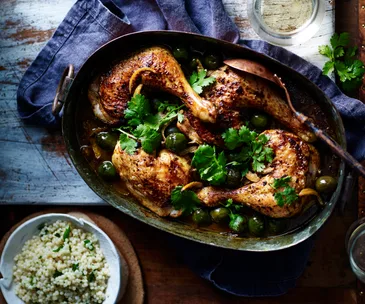 Roast chicken with preserved lemon