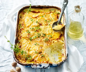 Double cheese potato gratin