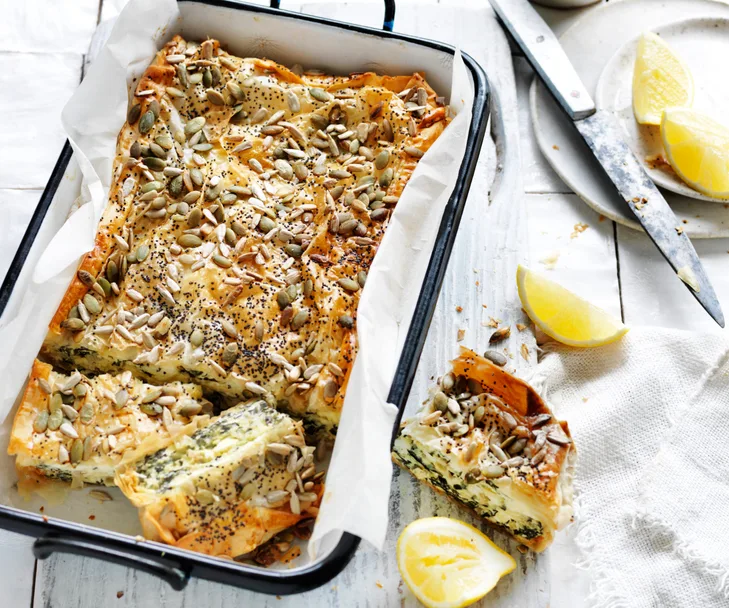 Cheese and silverbeet borek
