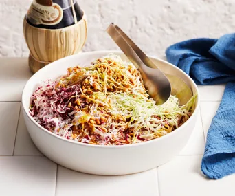 Shaved cabbage with pecorino balsamic