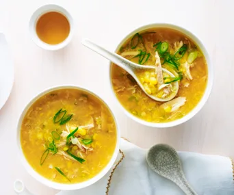 Chicken and sweet corn soup